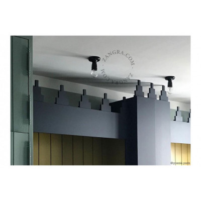 Porcelain wall lamp black Pure Porcelain light.019.002 Zangra