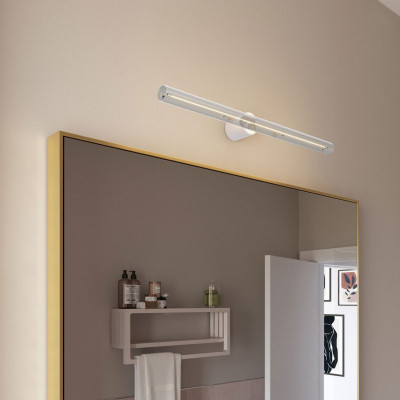 Biała lampa ścienna lub sufitowa Esse14 na żarówkę liniową LED S14d - Wodoodporność IP44 PLS14DPB Creative-Cables