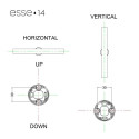 Esse14 wall or ceiling lamp holder with S14d fitting - Waterproof IP44 PLS14DPWM Creative-Cables