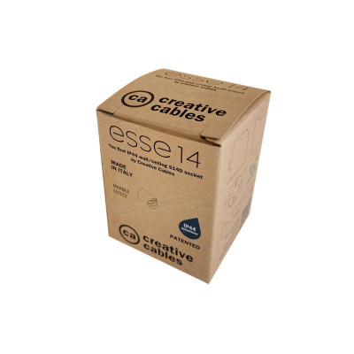 Brown  Esse14 wall or ceiling lamp holder with S14d fitting - Waterproof IP44 PLS14DPBM Creative-Cables