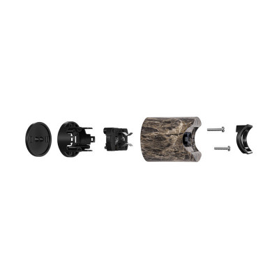 Brązowa lampa ścienna lub sufitowa Esse14 na żarówkę liniową LED S14d - Wodoodporność IP44 PLS14DPBM Creative-Cables