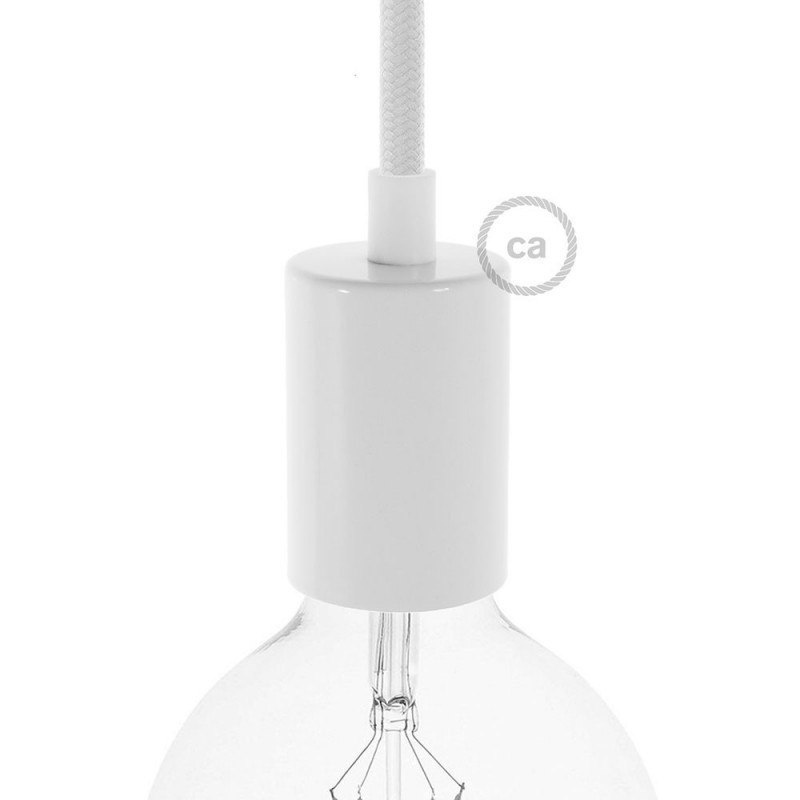 Metal lamp holder white E27 KBM4011VBTERP Creative-Cables