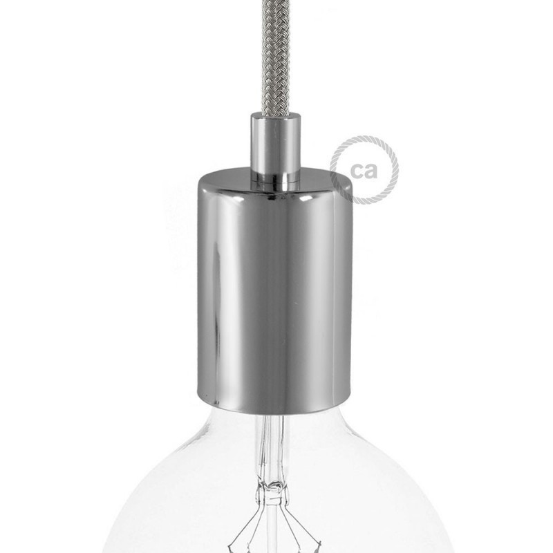 Metal lamp holder, finish chrome E27 KBM4011CRTERM Creative-Cables