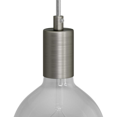 Metal lamp holder, finish brushed titanium E27 KBM4011TISTERM Creative-Cables