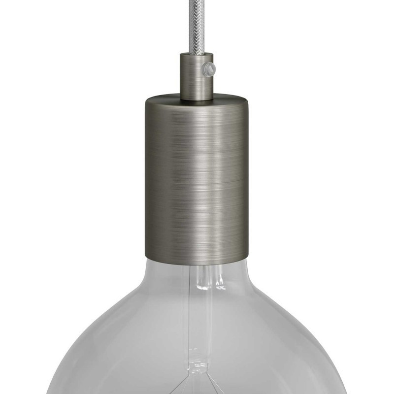 Oprawka lampy metalowa, szczotkowany tytan, E27 KBM4011TISTERM Creative-Cables