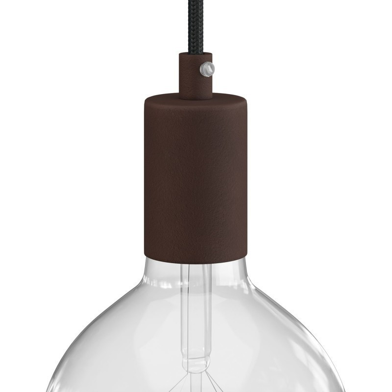 Metal lamp holder, finish Painted dark rust E27 KBM4011RUTERM Creative-Cables