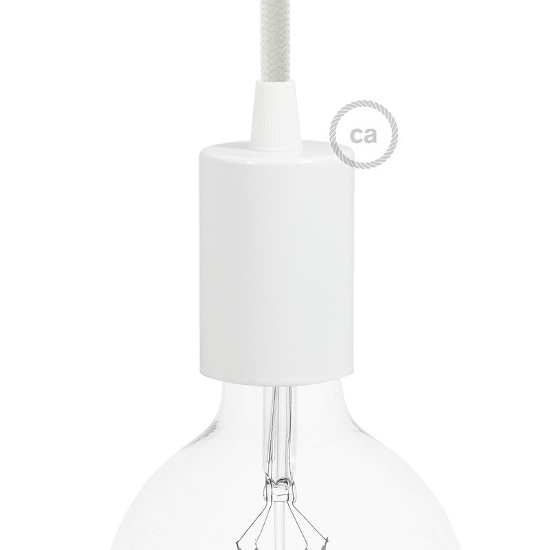 Metal lamp holder white E27 KBM4011VB Creative-Cables