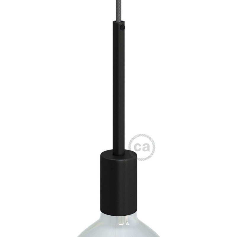 Oprawka lampy metalowa czarny, E27 z zaciskiem kablowym 15cm KBM4011VNTERM5 Creative-Cables
