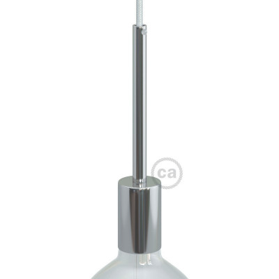 Oprawka lampy metalowa chrom, E27 z zaciskiem kablowym 15cm KBM4011CRTERM5 Creative-Cables