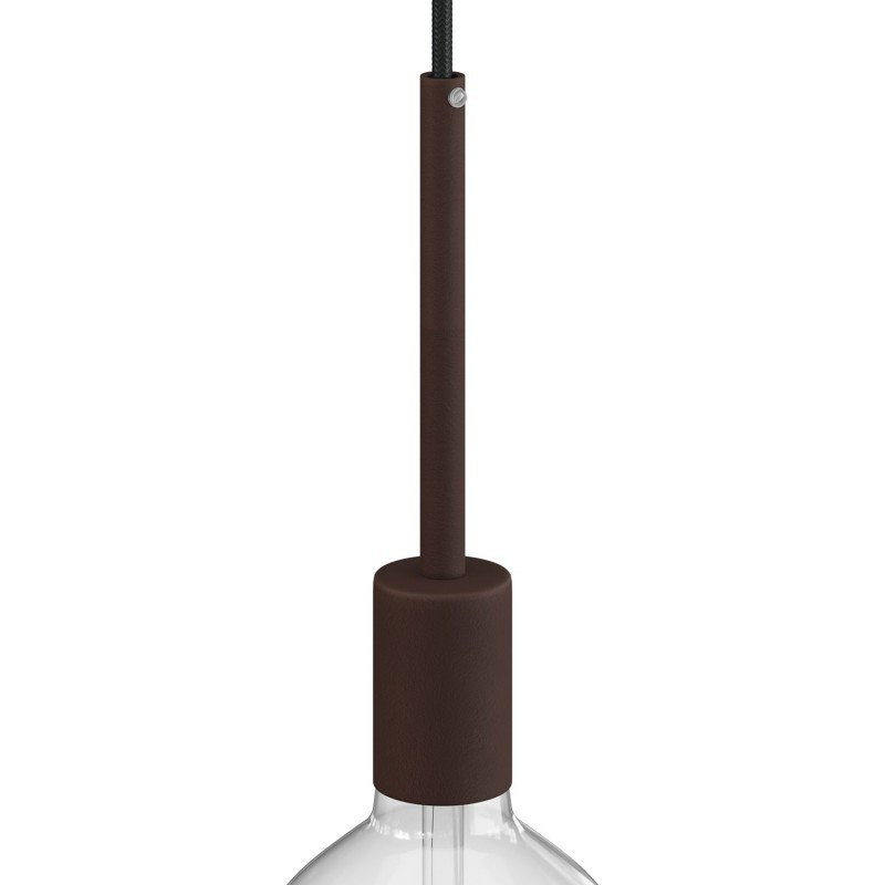 Oprawka lampy metalowa chrom, E27 z zaciskiem kablowym 15cm KBM4011RUTERM5 Creative-Cables
