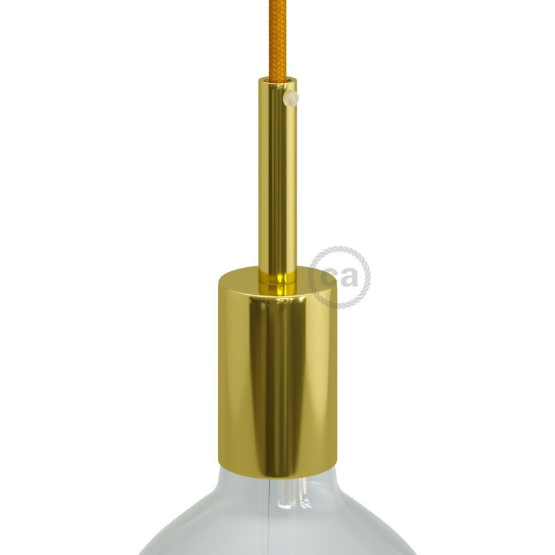 Oprawka lampy metalowa mosiądz, E27 z zaciskiem kablowym 7cm KBM4011GOTERM4 Creative-Cables