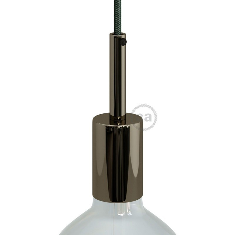Oprawka lampy metalowa czarna perła, E27 z zaciskiem kablowym 7cm KBM4011BRTERM4 Creative-Cables