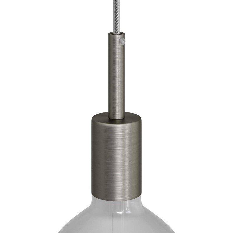 Oprawka lampy metalowa szczotkowany tytan, E27 z zaciskiem kablowym 7cm KBM4011TISTERM4 Creative-Cables