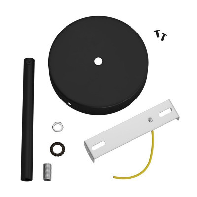 Cylindrical metal ceiling rose kit with 15 cm cable clamp KRM57FCVNTERM5 Creative-Cables