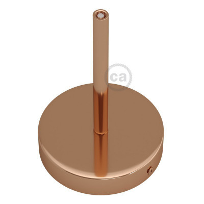 Metalowa miedziana maskownica sufitowa jednootworowa 15cm z zaciskiem kablowym KRM57FCRATERM5 Creative-Cables