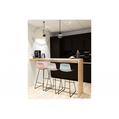 Hanging / wall lamp black porcelain with a glass shade ceilinglamp.o.023.b.glass005 E27 Zangra