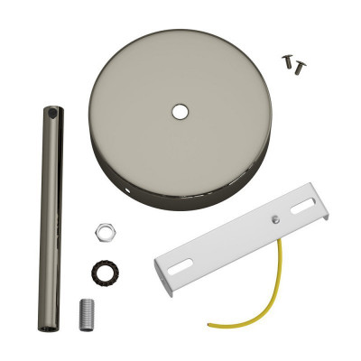 Cylindrical metal ceiling rose kit with 15 cm cable clamp KRM57FCBRTERM5 Creative-Cables