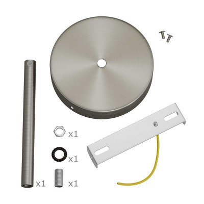 Cylindrical metal ceiling rose kit with 15 cm cable clamp KRM57FCTISTERM5 Creative-Cables