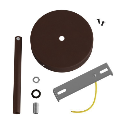 Cylindrical metal ceiling rose kit with 15 cm cable clamp KRM57FCRTERM5 Creative-Cables