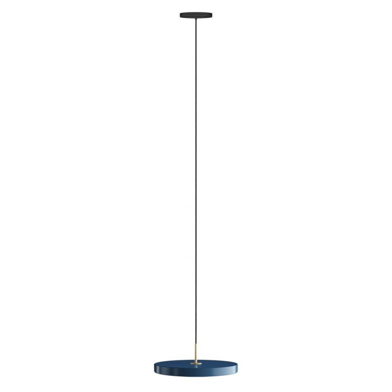 Lampa wisząca Asteria medium niebieski, mosiądz Umage