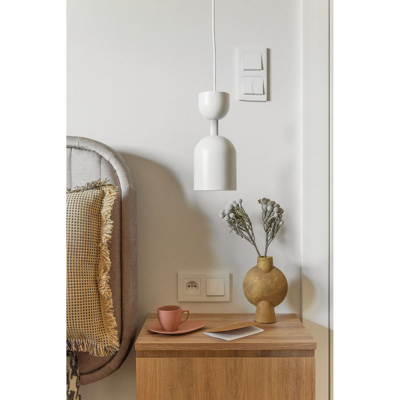 Lampa sufitowa SUPURU biała lampa wisząca UMMO