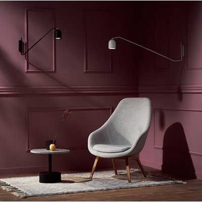 Wall lamp, bracket wall lamp with a switch PURO white KASPA