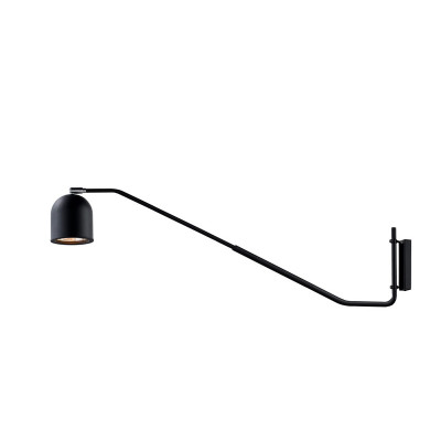 Wall lamp, bracket wall lamp with a switch PURO black KASPA