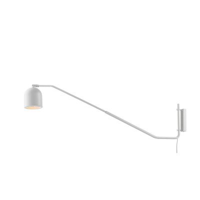 Wall lamp, bracket wall lamp with a switch PURO with cable white KASPA
