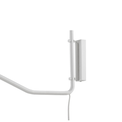 Wall lamp, bracket wall lamp with a switch PURO with cable white KASPA