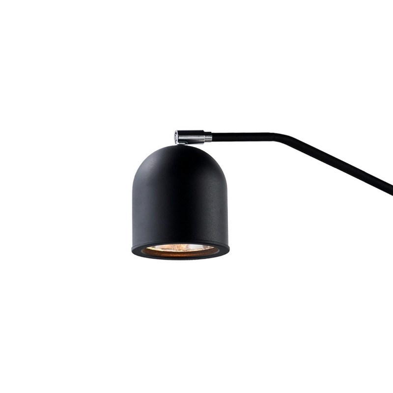 Wall lamp, bracket wall lamp with a switch PURO with cord black KASPA