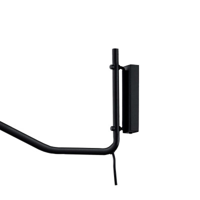 Wall lamp, bracket wall lamp with a switch PURO with cord black KASPA