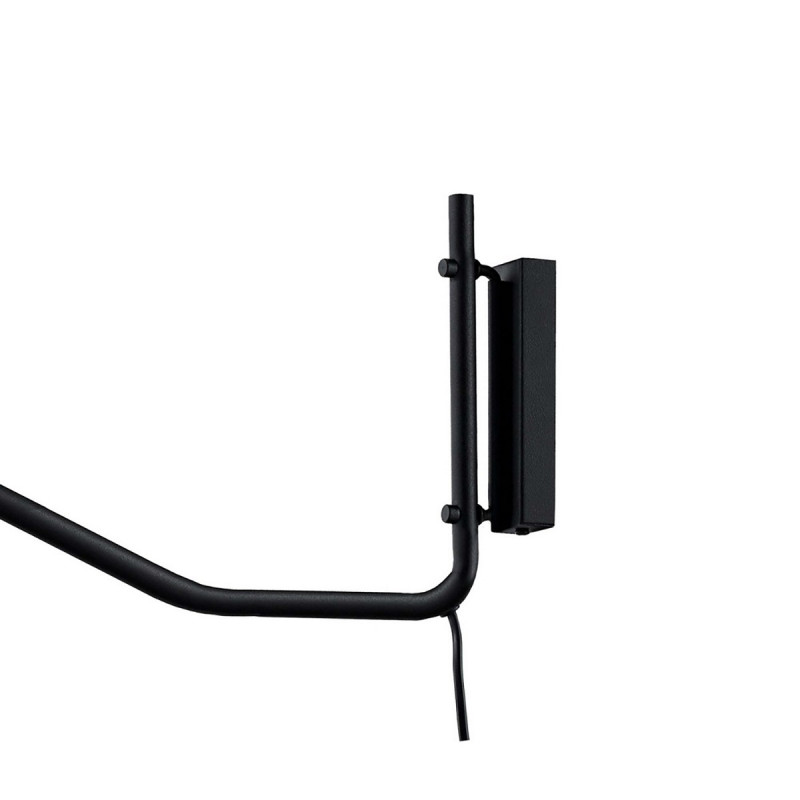 Wall lamp, bracket wall lamp with a switch PURO with cord black KASPA