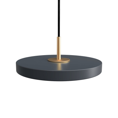 Hanging lamp Asteria micro anthracite gray, brass Umage