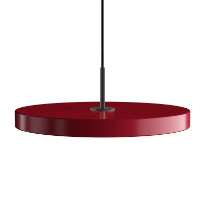 Hanging lamp Asteria medium ruby red, black Umage