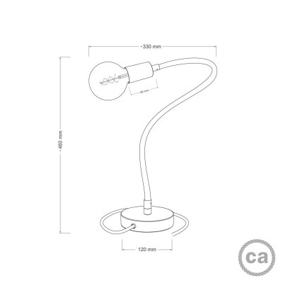 Flexible table lamp Flex 60 white Creative-Cables