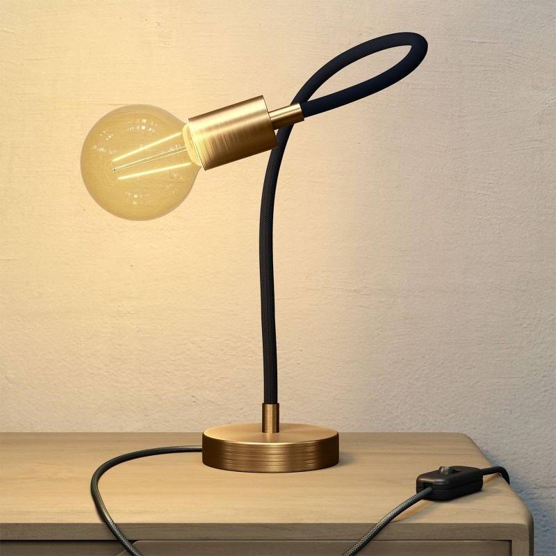 Elastyczna lampa stołowa Flex 60 szczotkowany brąz Creative-Cables
