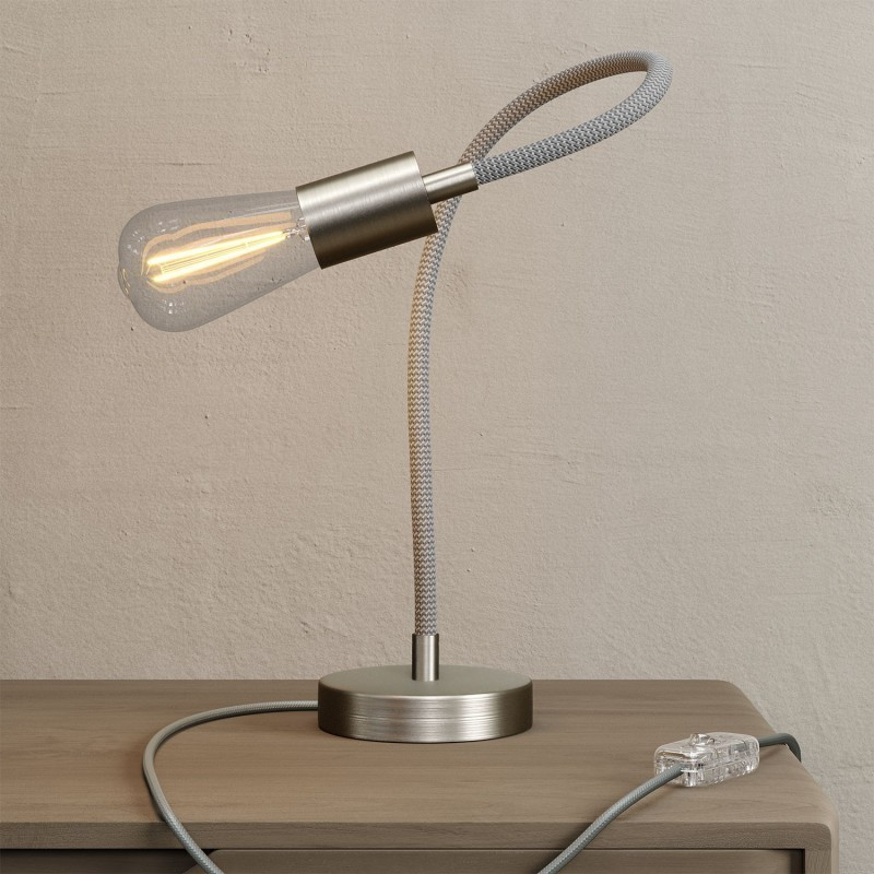 Elastyczna lampa stołowa Flex 60 szczotkowany tytan Creative-Cables