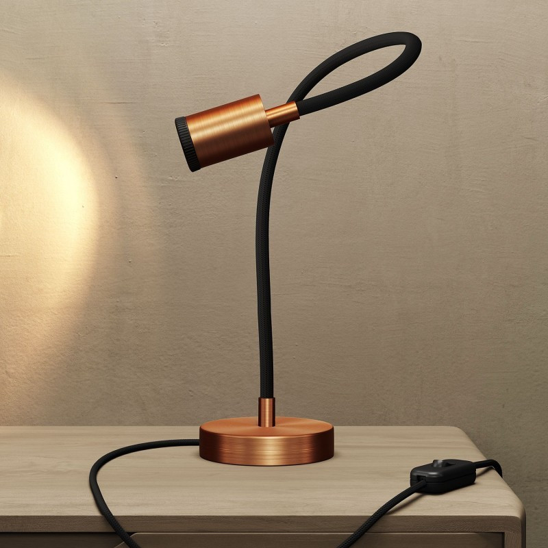 Elastyczna lampa stołowa SPOTLIGHT Flex 60 szczotkowana miedź Creative-Cables