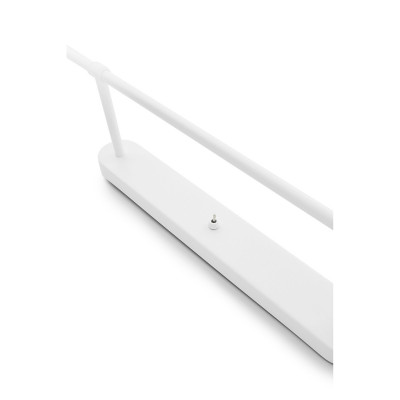Wall lamp sconce with a shelf TABLO white frame and white glass lampshade UMMO
