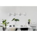 ecorative white hanging lamp KOP E lamp with cord in white polyester braid UMMO