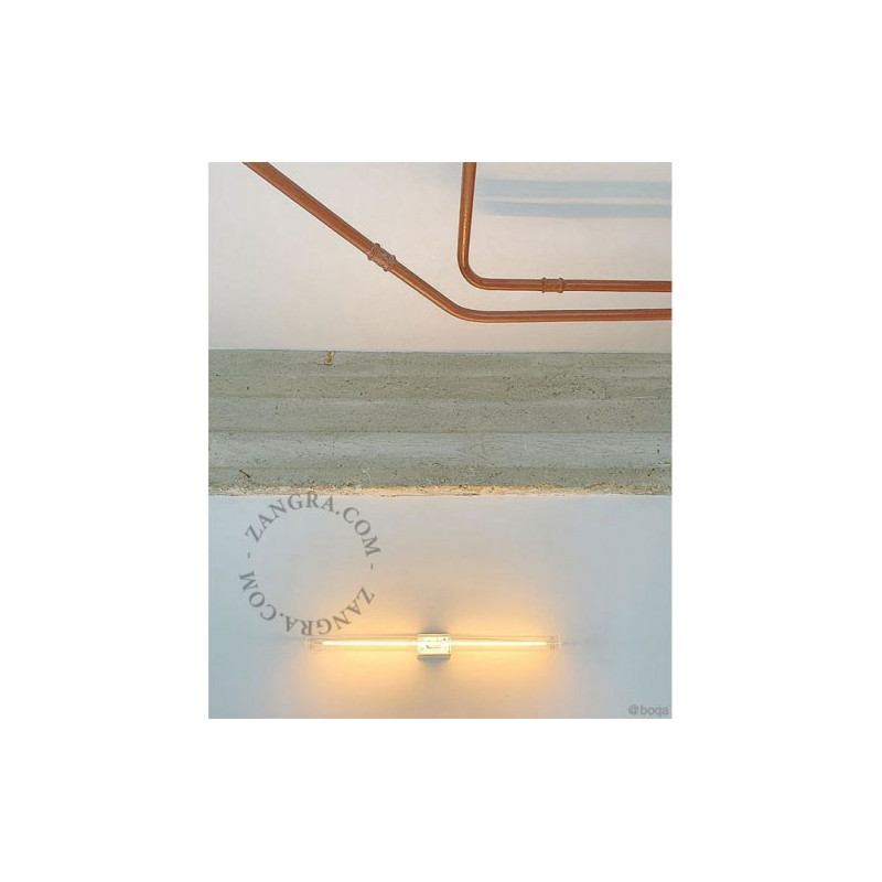 Wall lamp with a transparent 50cm LED STICK bulb white Zangra