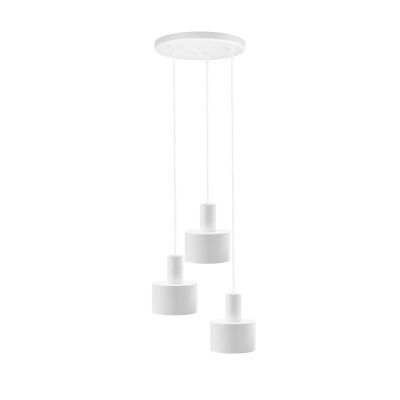 Potrójna biała sufitowa lampa wisząca ENKEL 3P UMMO