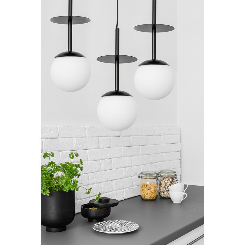Potrójna sufitowa lampa wisząca PLAAT A 3L czarna lampa z dyskami UMMO