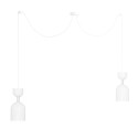 Double ceiling white pendant lamp with adjustable length SUPURU 2 UMMO