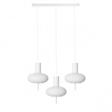 Triple ceiling hanging lamp on the strip TORNI A 3L white Ummo
