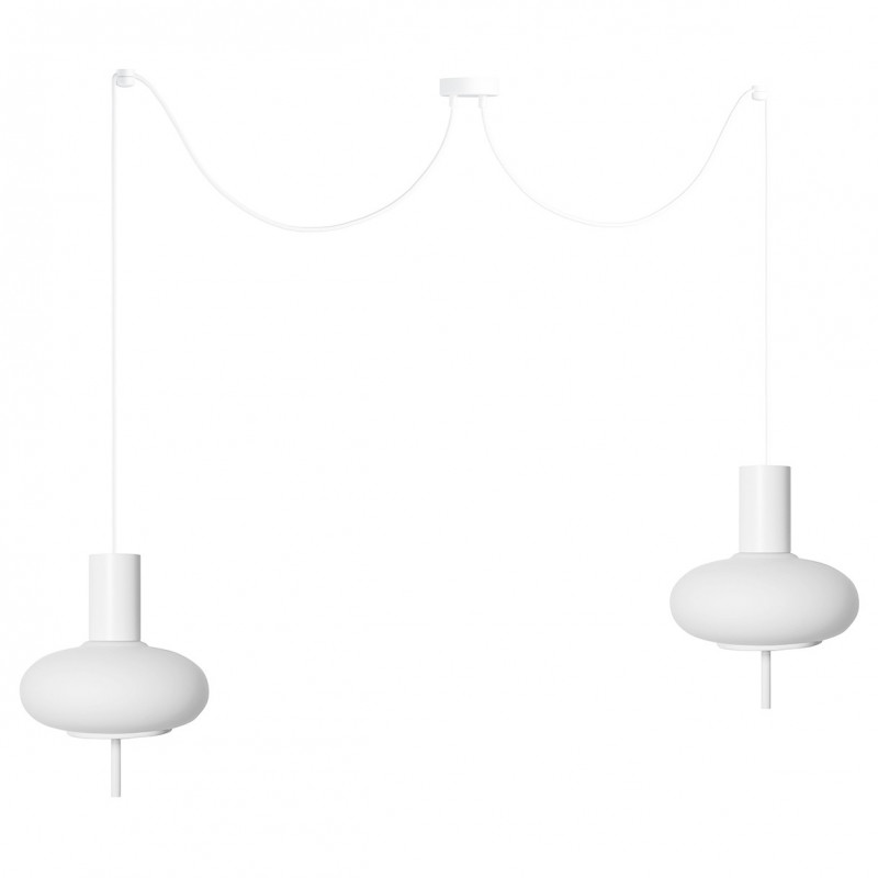 Double ceiling pendant lamp with adjustable length TORNI A2 white Ummo