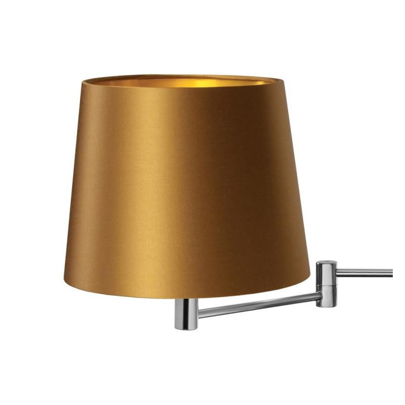 MOVE wall lamp with a golden lampshade on a chrome arm KASPA