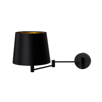 MOVE wall lamp with a black lampshade on a black arm KASPA