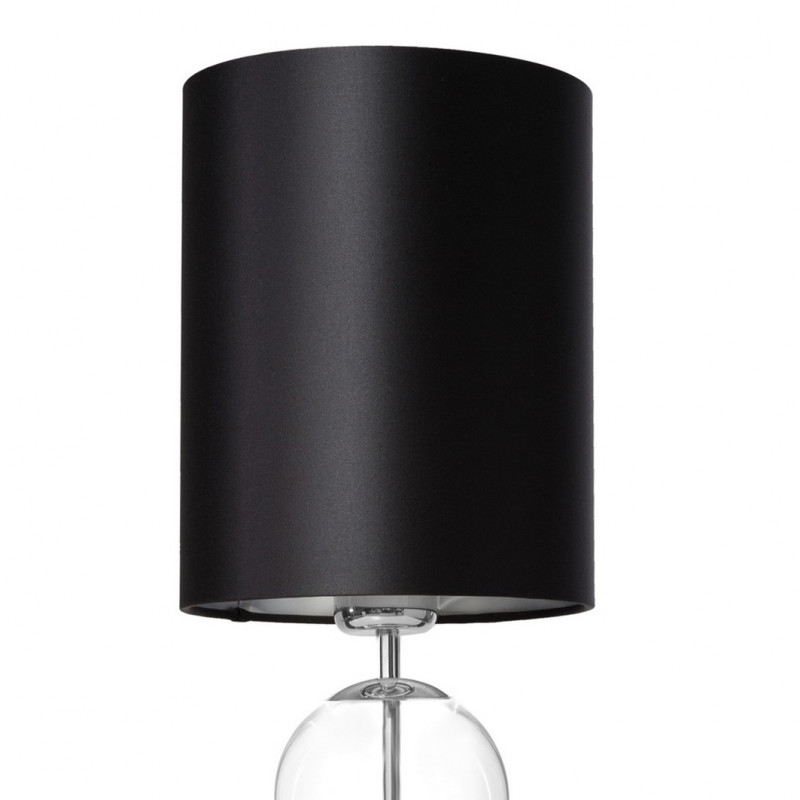 Lampa stołowa ZOE z czarnym abażurem na chromowanej podstawie KASPA