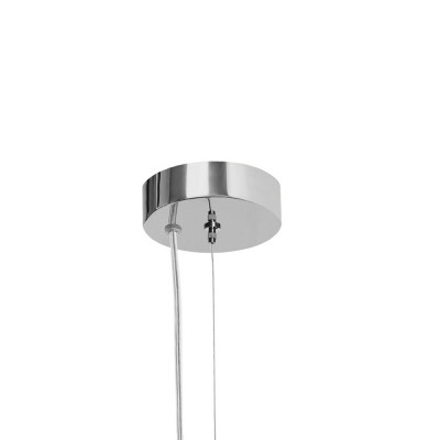 Lampa wisząca CLOE L z mlecznym kloszem na chromowanym zawieszeniu KASPA